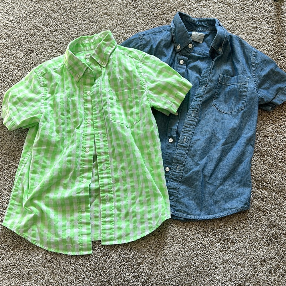 2pk Crewcuts short sleeve button downs